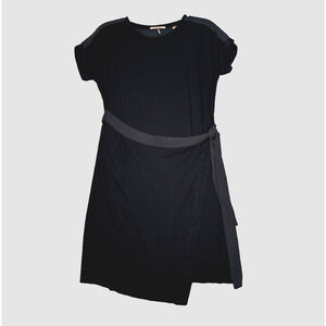 Scotch &‎ Soda Dress Womens Medium Black Wrap Business Career Neutral Minimalist